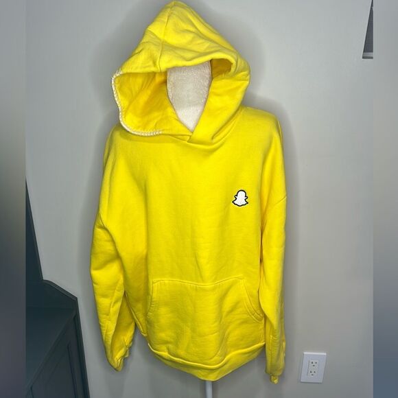 Madhappy X Snapchat collab Canary Yellow Hoodie Rare! Size Large - Picture 1 of 5